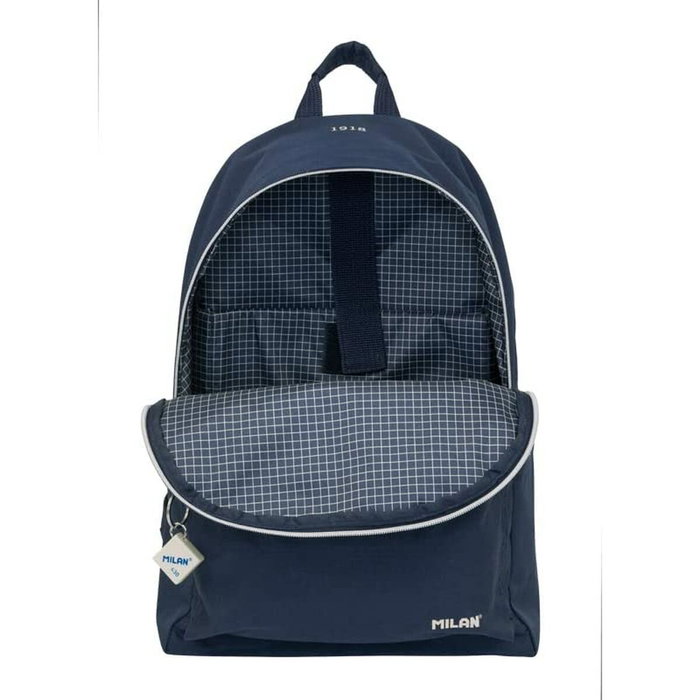 Milan Mochila Urbana Clásica Serie 1918 22 L Azul Marino Tejido Ripstop