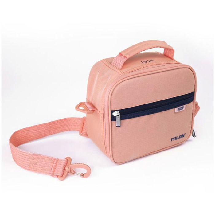 Milán Bolsa Isotérmica Porta Alimentos Serie 1918 Rosa con 3 Recipientes 3,5 L