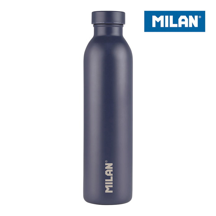 Milan Botella isotérmica serie 1918 de acero inoxidable 591ml azul marino Milan Botella isotérmica serie 1918 de acero inoxidable 591ml azul marino