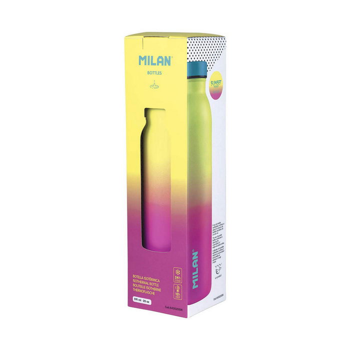 Milán Botella Isotérmica Edición Sunset Amarillo y Rosa 591 ml Milán Botella Isotérmica Edición Sunset Amarillo y Rosa 591 ml