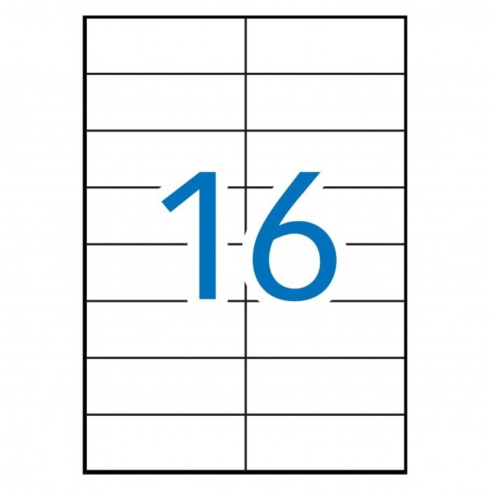 Multi-3 Etiquetas Adhesivas 105x37 mm C-Rectos Inkjet-Láser 16 X 100H Blanco Multi-3 Etiquetas Adhesivas 105x37 mm C-Rectos Inkjet-Láser 16 X 100H Blanco