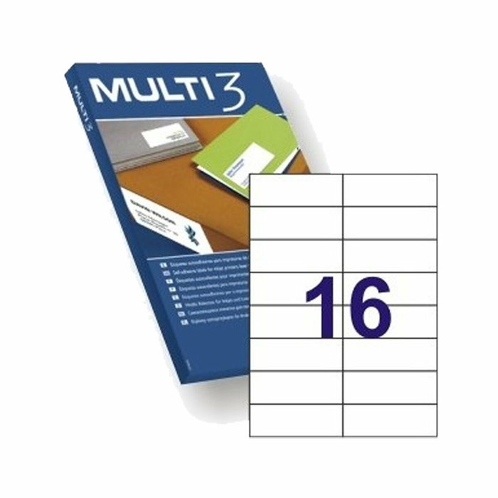 Apli Multi3 Etiquetas Adhesivas 105x37mm 100 Hojas