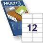 Multi-3 Etiquetas Adhesivas 105x48mm Blanco Inkjet/Láser