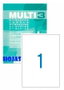 Apli Multi3 Etiquetas Adhesivas 210x297 mm Blanco