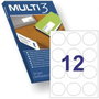 Multi-3 Etiquetas Adhesivas Circulares Ø60mm Blanco 12x100h