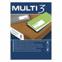 Multi-3 Etiquetas Adhesivas A4 38x21,2mm Blanco