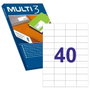 Multi-3 Etiquetas Adhesivas 52,5x29,7mm Blanco para Inkjet/Láser