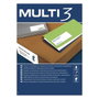 Multi-3 Etiquetas Adhesivas Blancas 70x42,4mm A4 Cantos Rectos