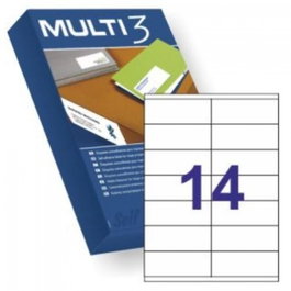 APLI PAPER Etiquetas Adhesivas Multi-3 105x40 mm, 500 Hojas, Blanco
