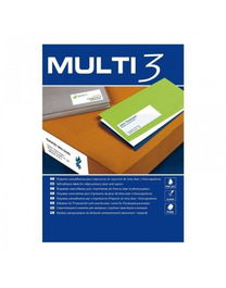 Multi-3 Etiquetas Adhesivas 105x42,4 mm Inkjet-Láser C-Rectos 14 X 500H Blanco
