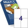 Multi-3 Etiquetas Adhesivas A4 105x148mm Blanco