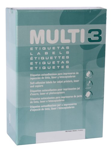 Apli Etiquetas Adhesivas Multi3 210x148mm Blanco Caja 500 Hojas