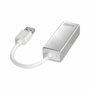 Nano Cable Adaptador USB 3.0 a Ethernet Gigabit 10/100/1000 Mbps, 15 cm, Plata