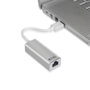 Nano Cable Adaptador USB 3.0 a Ethernet Gigabit 10/100/1000 Mbps, 15 cm, Plata