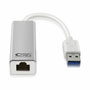 Nano Cable Adaptador USB 3.0 a Ethernet Gigabit 10/100/1000 Mbps, 15 cm, Plata