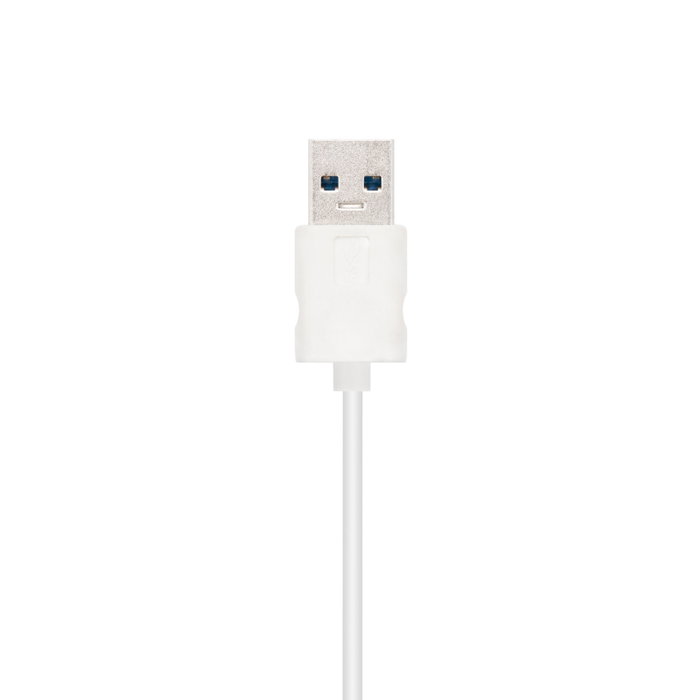 Nano Cable Adaptador USB 3.0 a Ethernet Gigabit 10/100/1000 Mbps, 15 cm, Plata