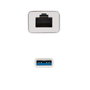 Nano Cable Adaptador USB 3.0 a Ethernet Gigabit 10/100/1000 Mbps, 15 cm, Plata