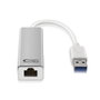 Nano Cable Adaptador USB 3.0 a Ethernet Gigabit 10/100/1000 Mbps, 15 cm, Plata