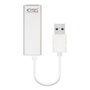Nano Cable Adaptador USB 3.0 a Ethernet Gigabit 10/100/1000 Mbps, 15 cm, Plata