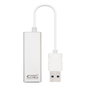 Nano Cable Adaptador USB 3.0 a Ethernet Gigabit 10/100/1000 Mbps, 15 cm, Plata