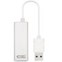 Nano Cable Adaptador USB 3.0 a Ethernet Gigabit 10/100/1000 Mbps, 15 cm, Plata