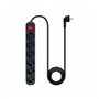Nanocable Regleta de 6 Tomas con Interruptor, 1.4 m, Negro