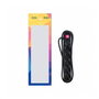 Nanocable Regleta de 6 Tomas con Interruptor, 1.4 m, Negro
