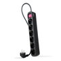 Nanocable Regleta de 6 Tomas con Interruptor, 1.4 m, Negro