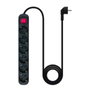 Nanocable Regleta de 6 Tomas con Interruptor, 1.4 m, Negro