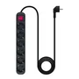 Nanocable Regleta de 6 Tomas con Interruptor, 1.4 m, Negro
