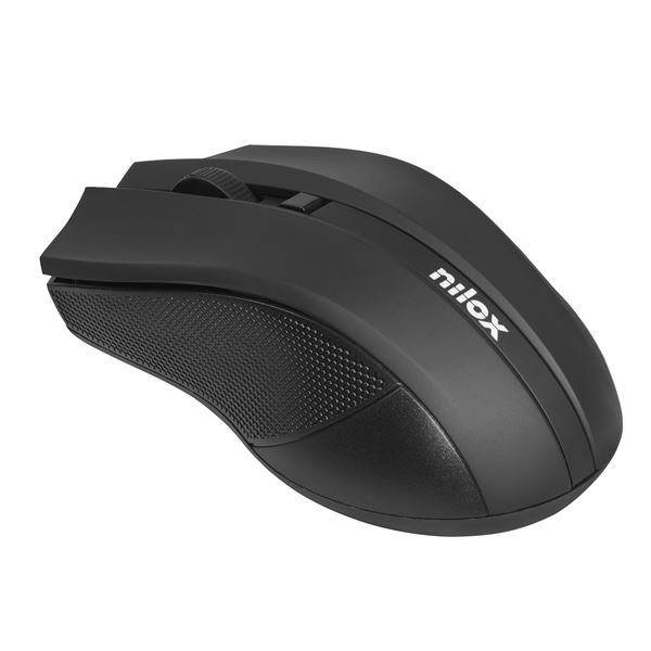 Nilox Ratón Inalámbrico MOWI1001 Ambidextro Negro