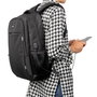 Nilox Mochila Style 15.6 Pulgadas Negro para Portátil con Bolsillo Carga y Espalda Reforzada