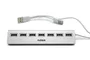 Nilox Hub 7 puertos USB 2.0 de Aluminio Gris