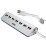 Nilox Hub 7 puertos USB 2.0 de Aluminio Gris