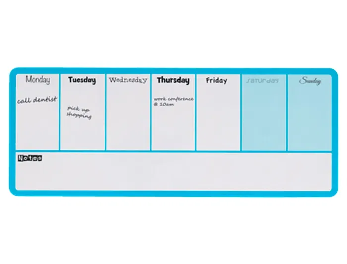 Nobo Planificador Semanal Magnético Pizarra Borrado en Seco Azul 140x360 mm Nobo Planificador Semanal Magnético Pizarra Borrado en Seco Azul 140x360 mm