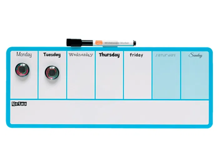 Nobo Planificador Semanal Magnético Pizarra Borrado en Seco Azul 140x360 mm Nobo Planificador Semanal Magnético Pizarra Borrado en Seco Azul 140x360 mm