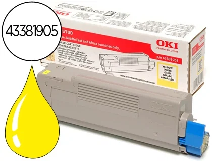 OKI Tóner Amarillo 43381905 para C5600 y C5700