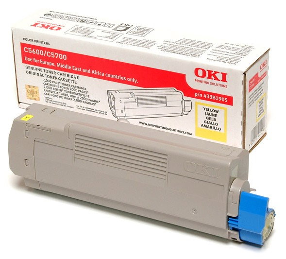 OKI Tóner Amarillo 43381905 para C5600 y C5700