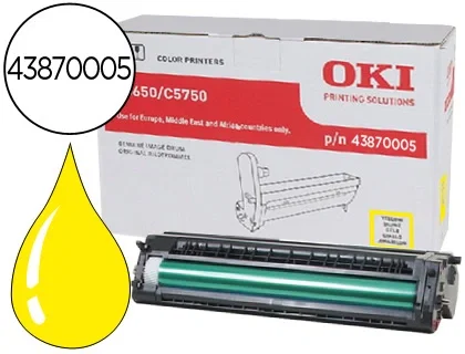 OKI Unidad de tambor Amarillo 43870005 para C5650/C5750