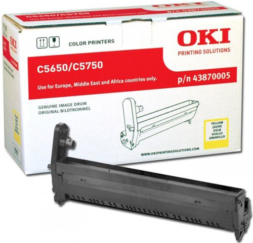 OKI Unidad de tambor Amarillo 43870005 para C5650/C5750