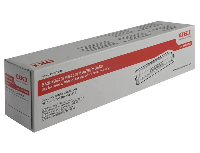 Oki Cartucho de Tóner Negro 43979202 para Series B430, B440 y MB460, MB470, MB480