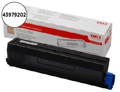 Oki Cartucho de Tóner Negro 43979202 para Series B430, B440 y MB460, MB470, MB480
