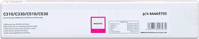Oki Tóner Magenta 44469705 Original