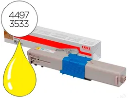 Oki C301DN/C321DN Toner Amarillo 1500 Páginas