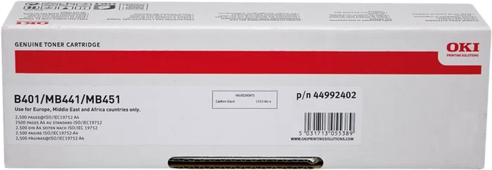 Oki Tóner 44992402 Negro para B401/MB441/MB451