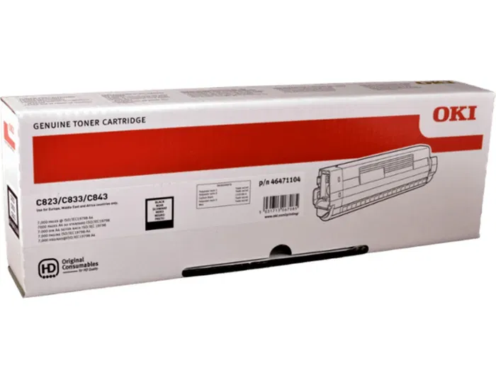 Oki 46471104 Toner Láser Original Negro 7000 Páginas