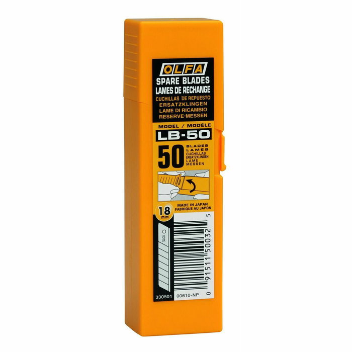 Olfa Repuesto Cutter 18 mm, Cuchillas Fracturables (50 Unidades) Olfa Repuesto Cutter 18 mm, Cuchillas Fracturables (50 Unidades)