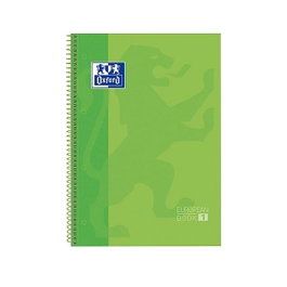 Oxford Cuaderno European Book 1 A4+ Verde 80 Hojas Cuadriculado 5x5
