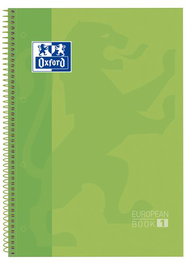 Bloc Oxford School Eu.Book 1 Micro.Tapa Extra A4+ 80H Cuadric.5X5 90G Verde Fluo (Set de 5)