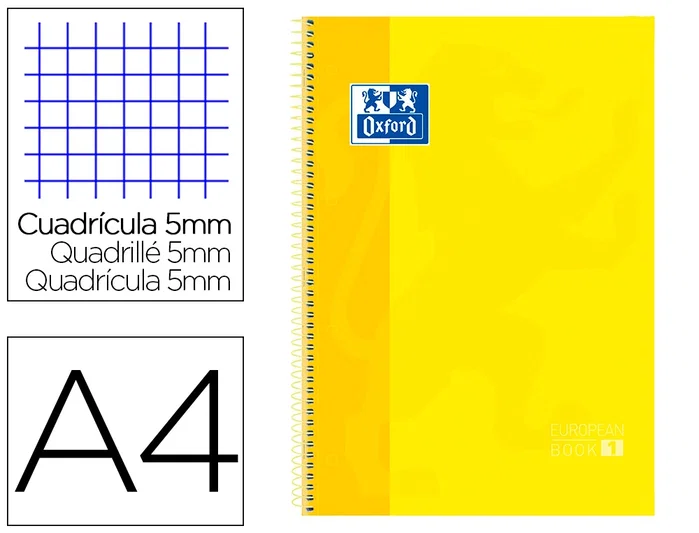 Oxford Cuaderno Classic Europeanbook 1 Amarillo Set de 5 Oxford Cuaderno Classic Europeanbook 1 Amarillo Set de 5